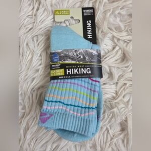 Cabot And Sons Merino Wool Hiking Socks Glacier Orchid Waves Shoe Size 6-10